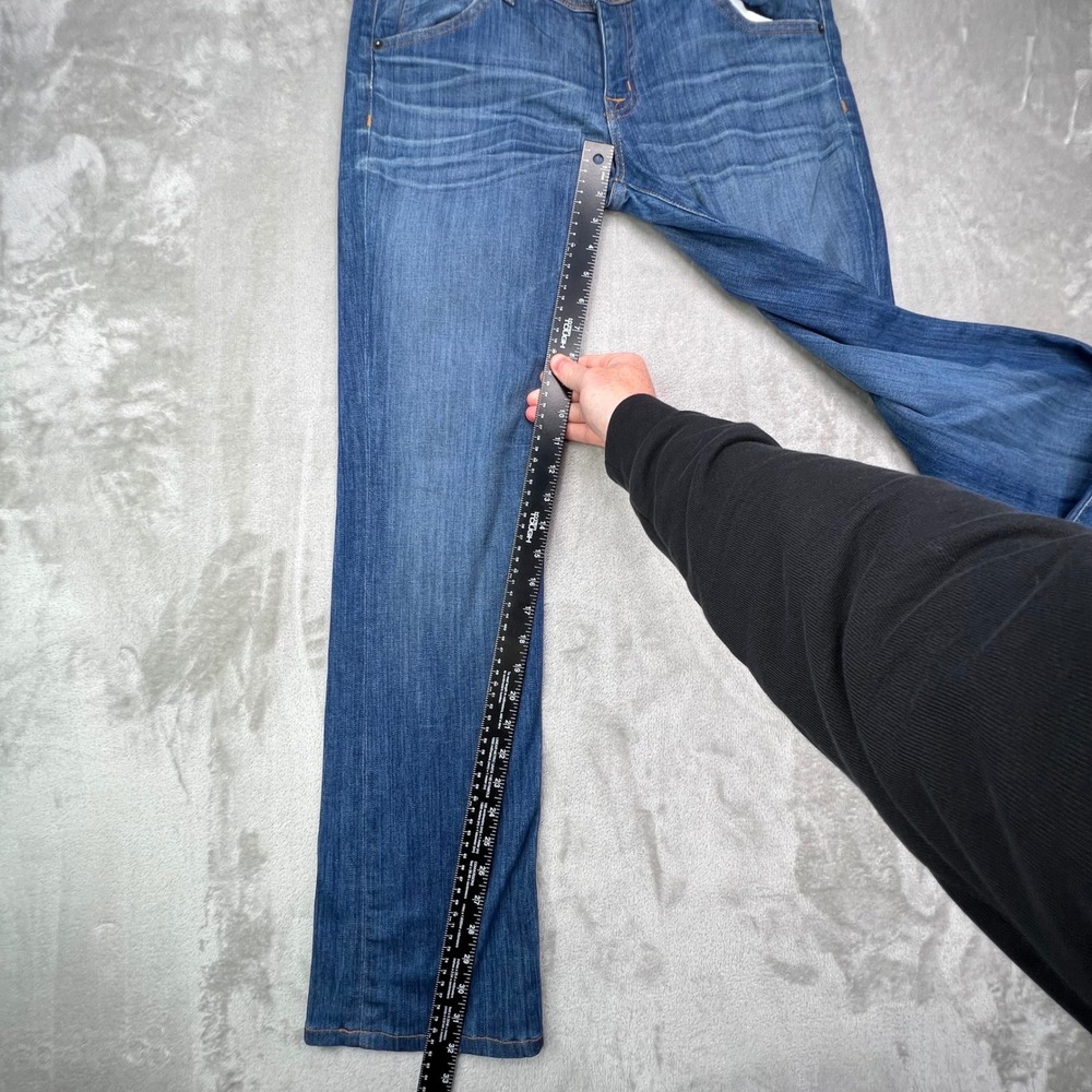 Hudson Beth Baby Bootcut Jeans Womens 29 Blue Solid Stretch‎ Flap Pocket Denim - Picture 6 of 16